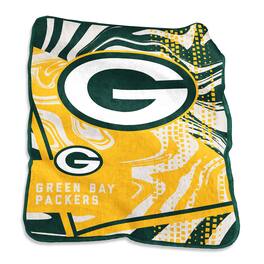 Logo Brands - Green Bay Packers 50" x 60" Swirl Raschel Throw Blanket - Multicolor