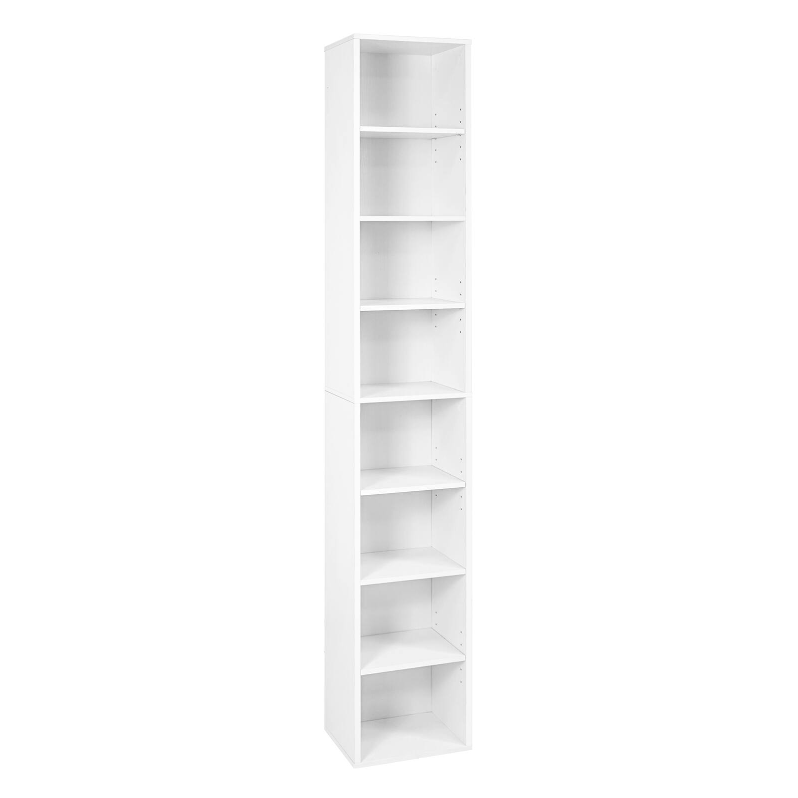 Alt View 9. Gymax - Gymax 71 Inches Tall Narrow Bookshelf 8-Tier Slim Bookcase w/ 4 Adjustable Shelves White - White.