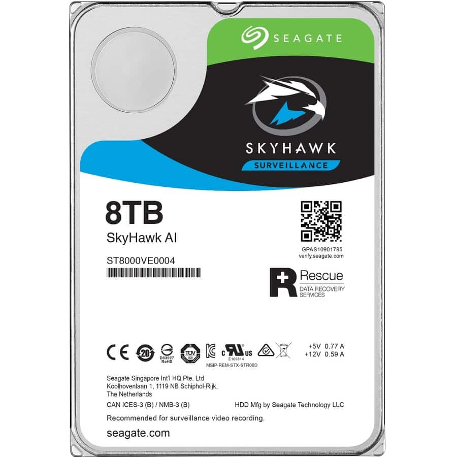 Seagate SkyHawk AI ST8000VE001 8 TB Hard Drive 3.5
