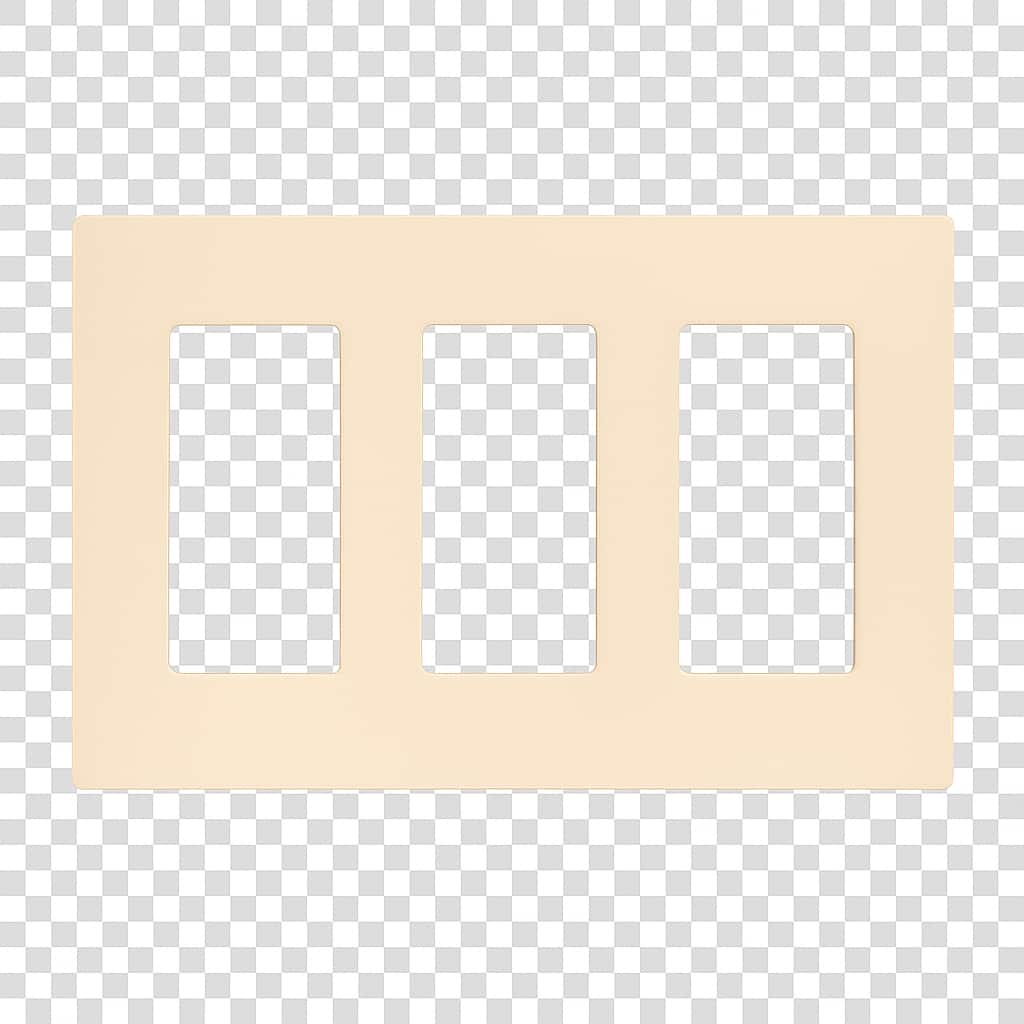 Lutron - Claro 3-Gang Wall Plate - Light Almond