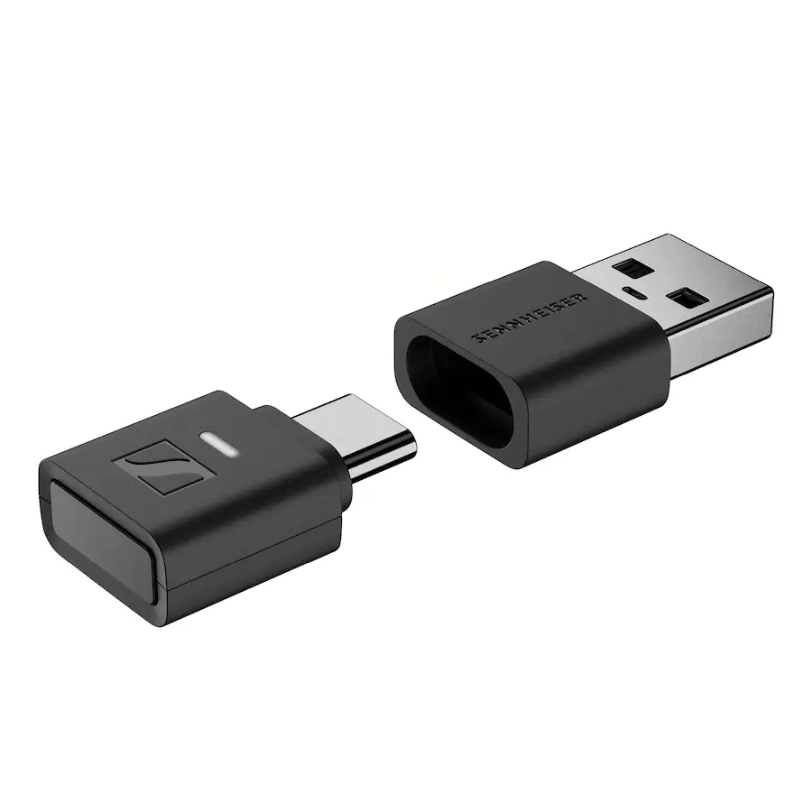 Sennheiser BTD 700 Bluetooth USB Dongle aptX Lossless, Auracast, Plug Play Audio Transmitter for Headphones Black