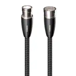 AudioQuest - Carbon AES/EBU 2.75' Digital XLR Balanced Cable with XLR to XLR Connectors - Gray on Black