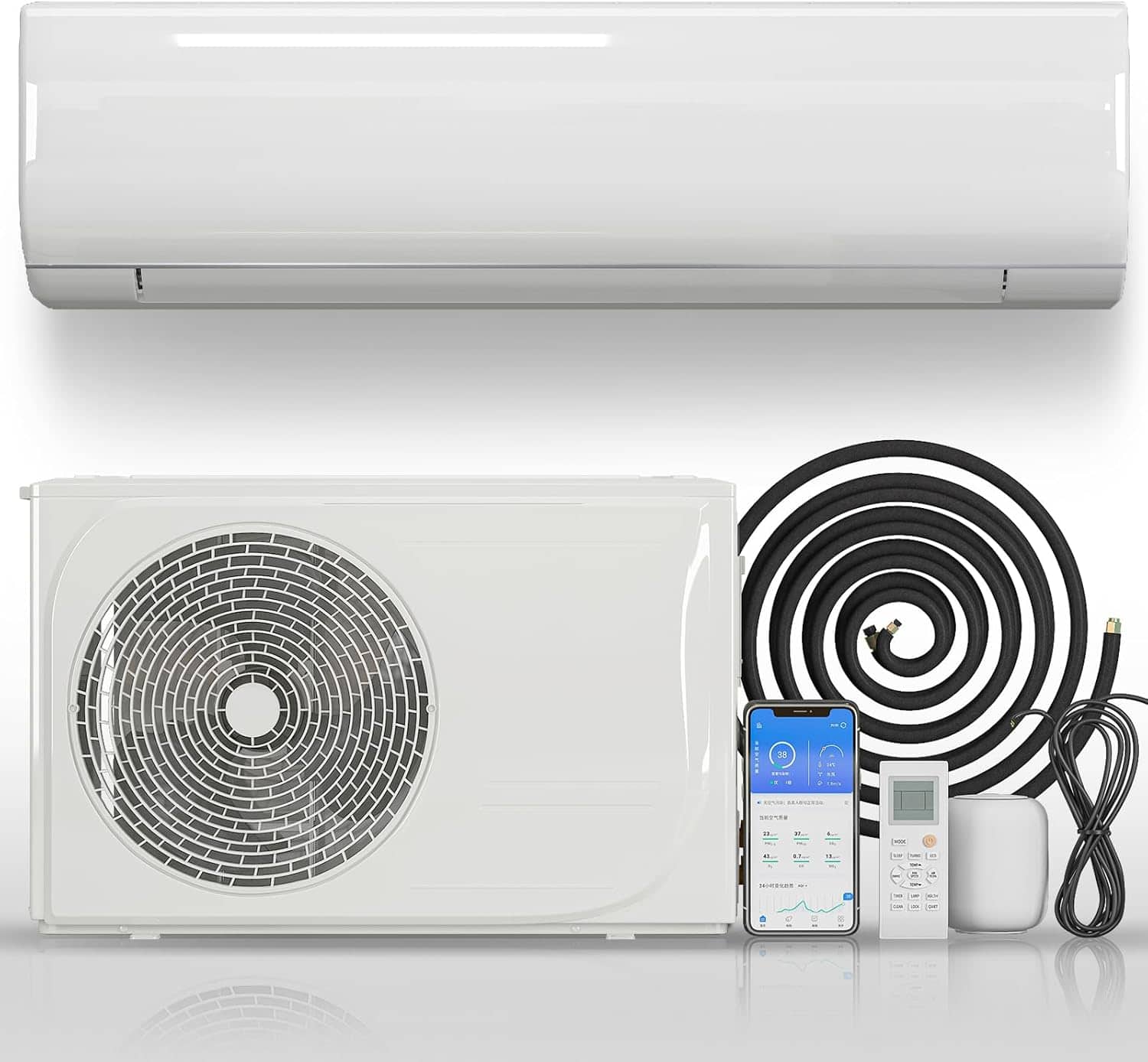 Circus Cirle - 24000BTU Mini Split Air Conditioner with 2 Ton Pre-Charged Heat Pump