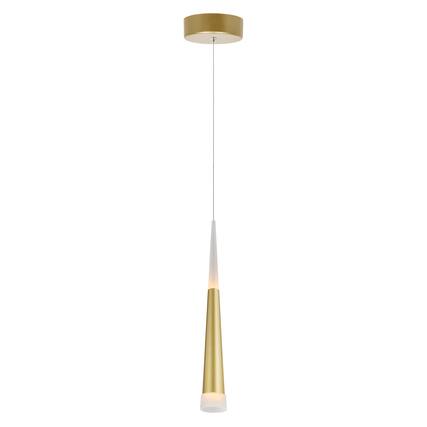 Front. CWI Lighting - Andes LED Down Mini Pendant With Satin Gold Finish - Satin Gold.