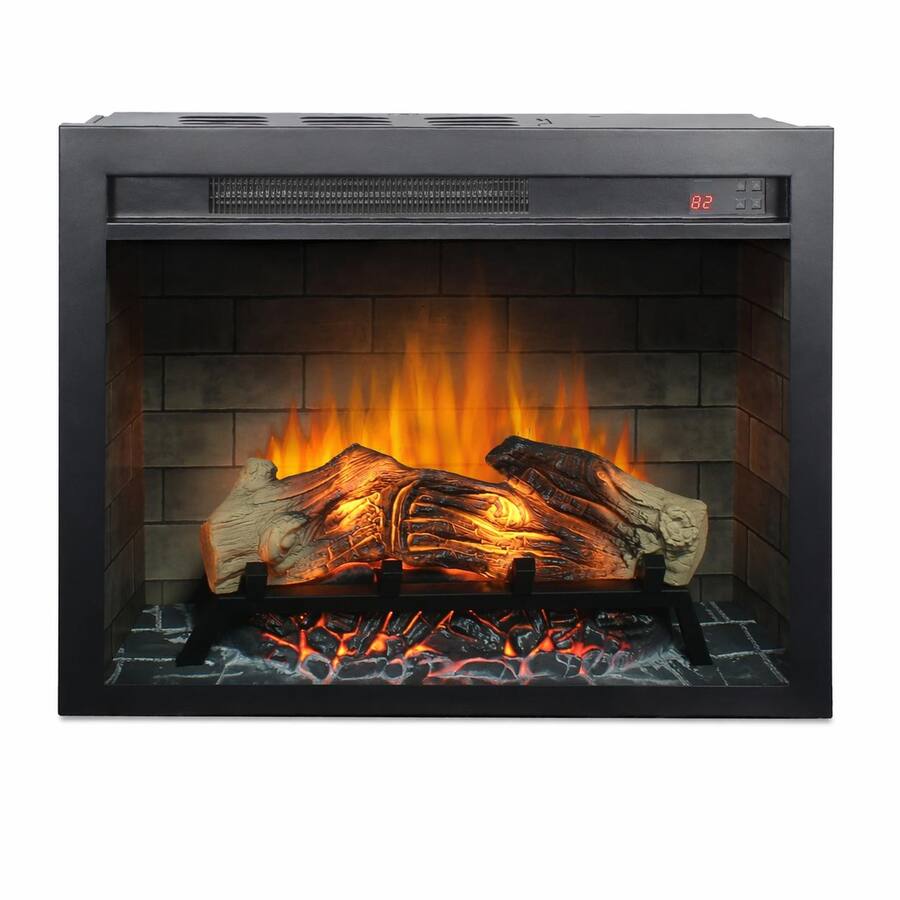 Wall With Inset RYHNUYNE 28 Inch Electric Fireplace Insert – Multicolored Flames with 3 ...