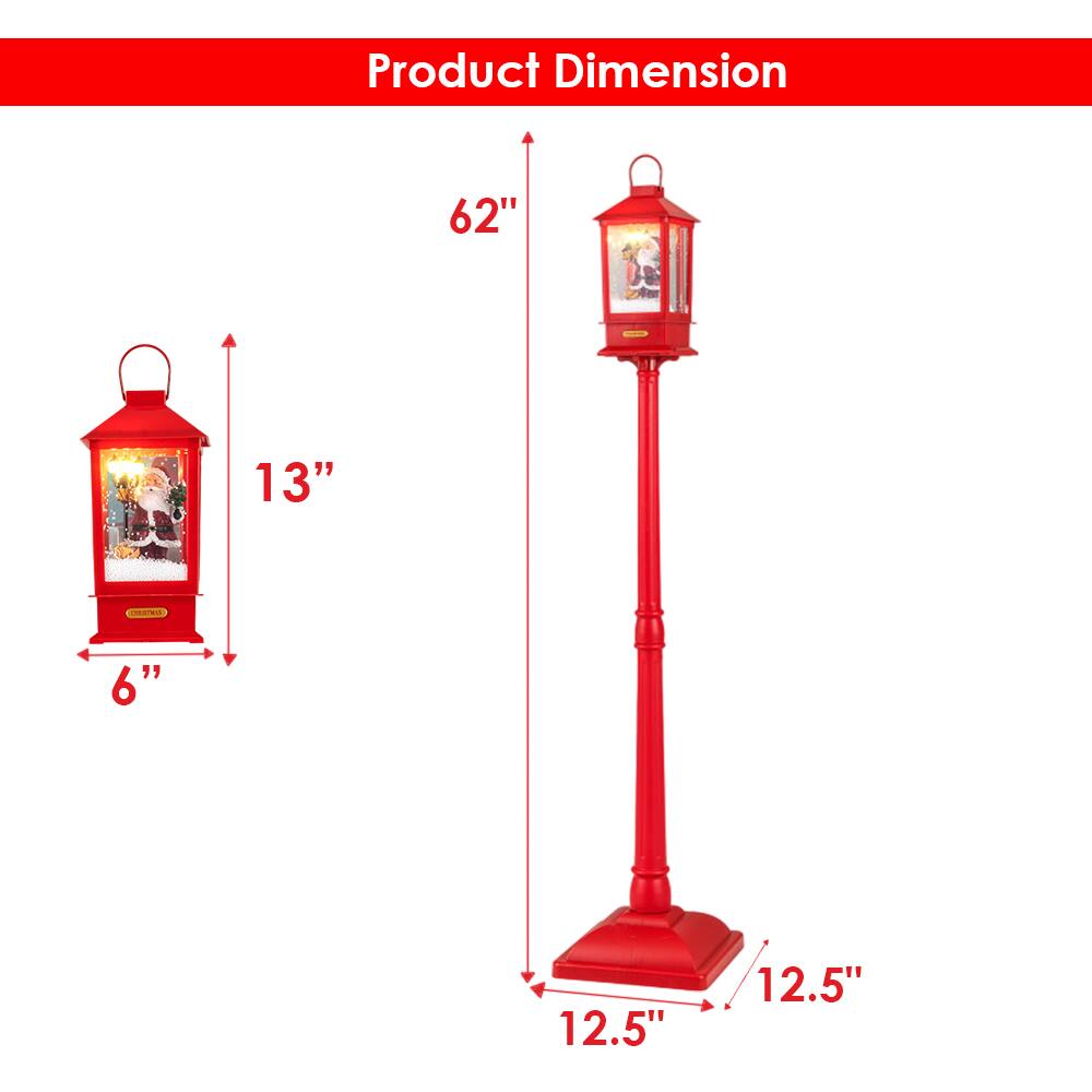 Product Dimension  
62" x 13" x 6" x 12.5" x 12.5"