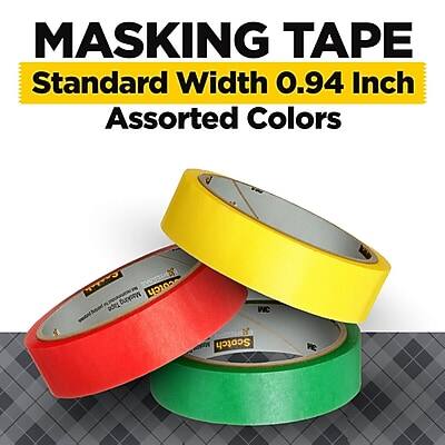 MASKING TAPE  
Standard Width 0.94 Inch  
Assorted Colors