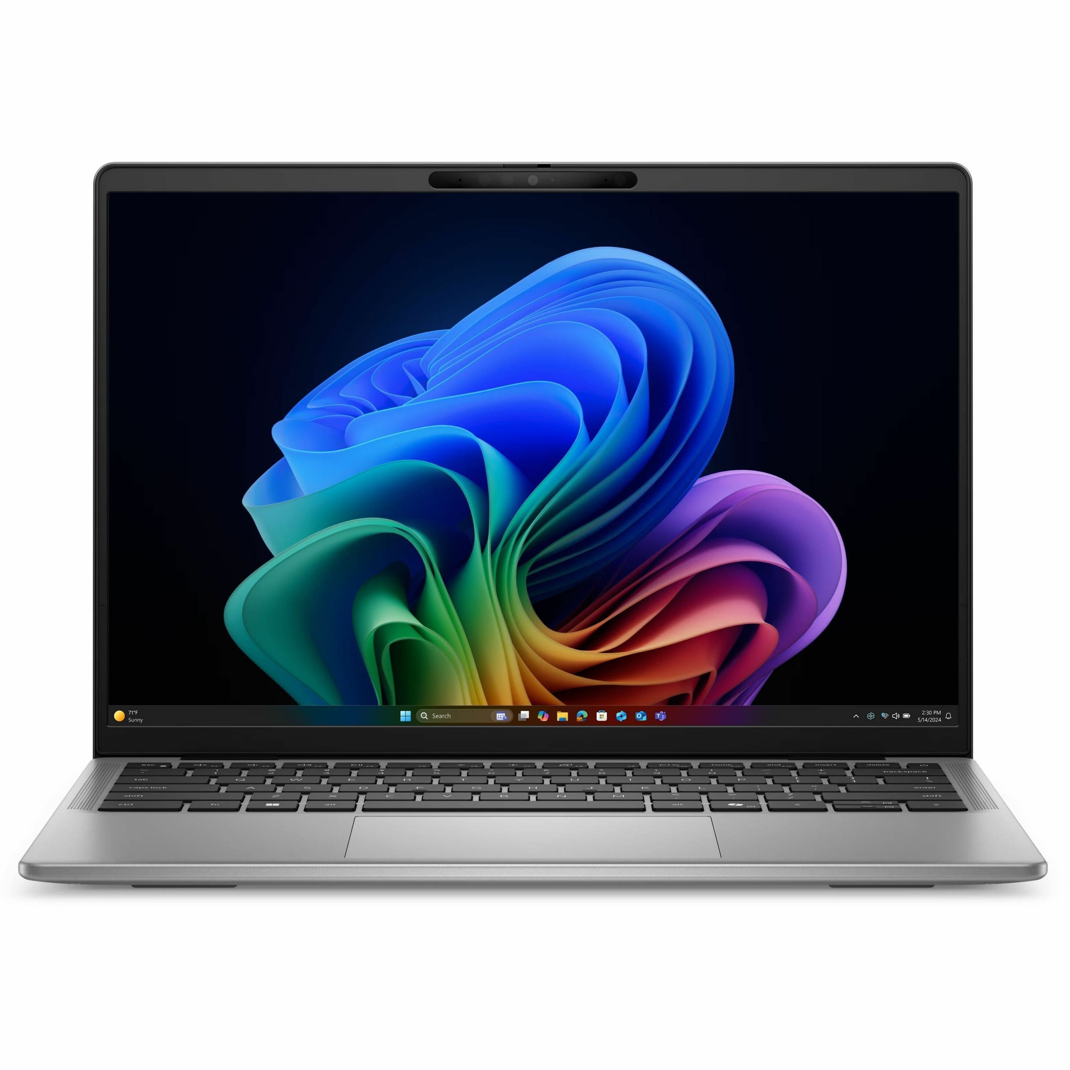 Angle. Dell - Latitude 7000 14" IPS LCD QHD+ Touch Screen Laptop - Qualcomm Snapdragon X Elite with 16GB Memory - 512GB SSD - Gray.