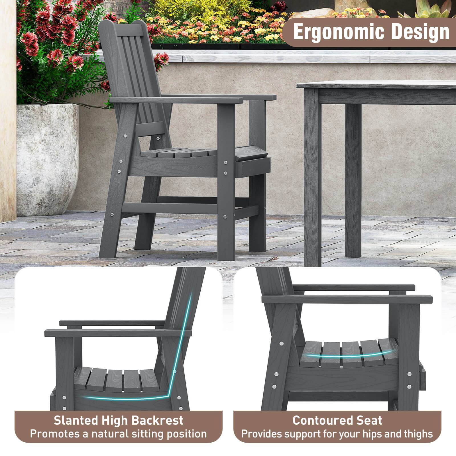 Ergonomic Design

Slanted High Backrest
Promotes a natural sitting position

Contoured Seat
Provides support for your hips and thighs