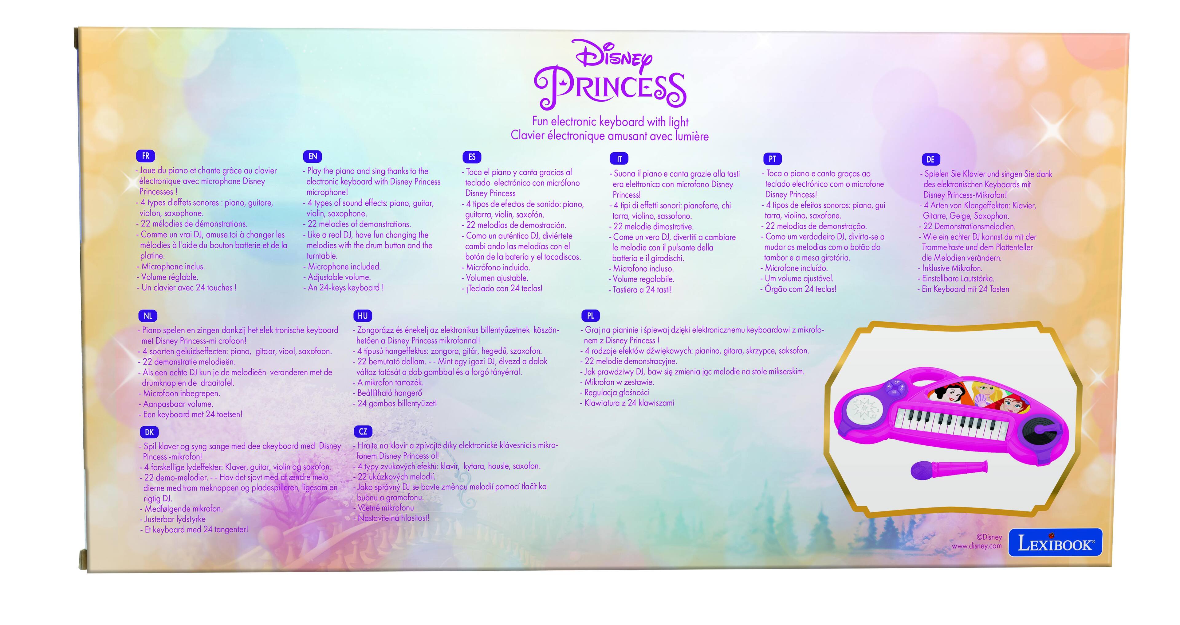 Disneyプリンセスキーボード Lexibook Disney Princess Fun Electronic Keyboard with Lights