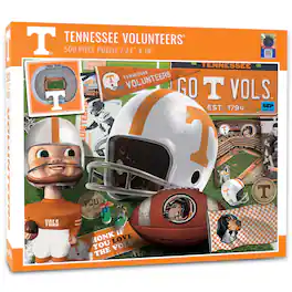 YouTheFan - Tennessee Volunteers 500-Piece Retro Series Puzzle - Multicolor