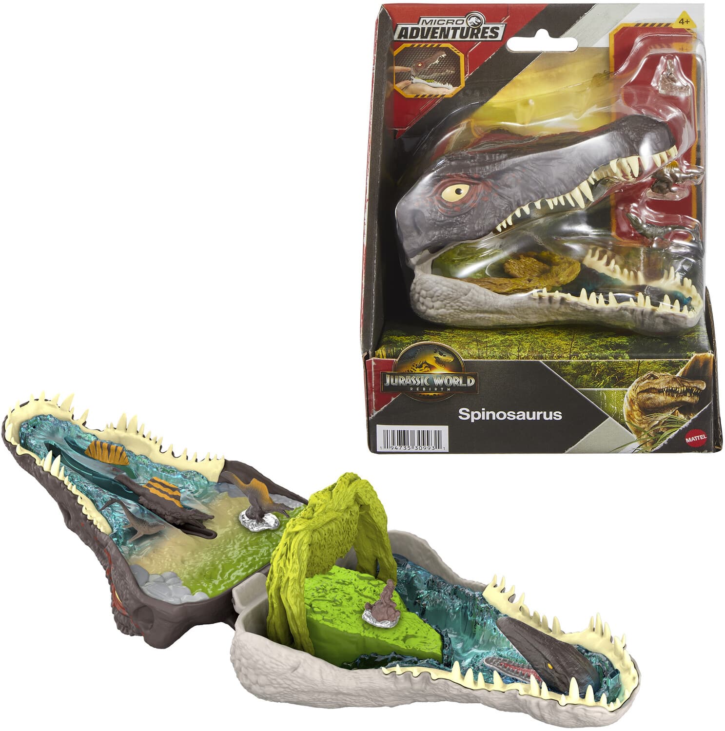 Mattel - Jurassic World: Rebirth Micro Adventures Spinosaurus Playset - COLLECTABLES - Multicolor