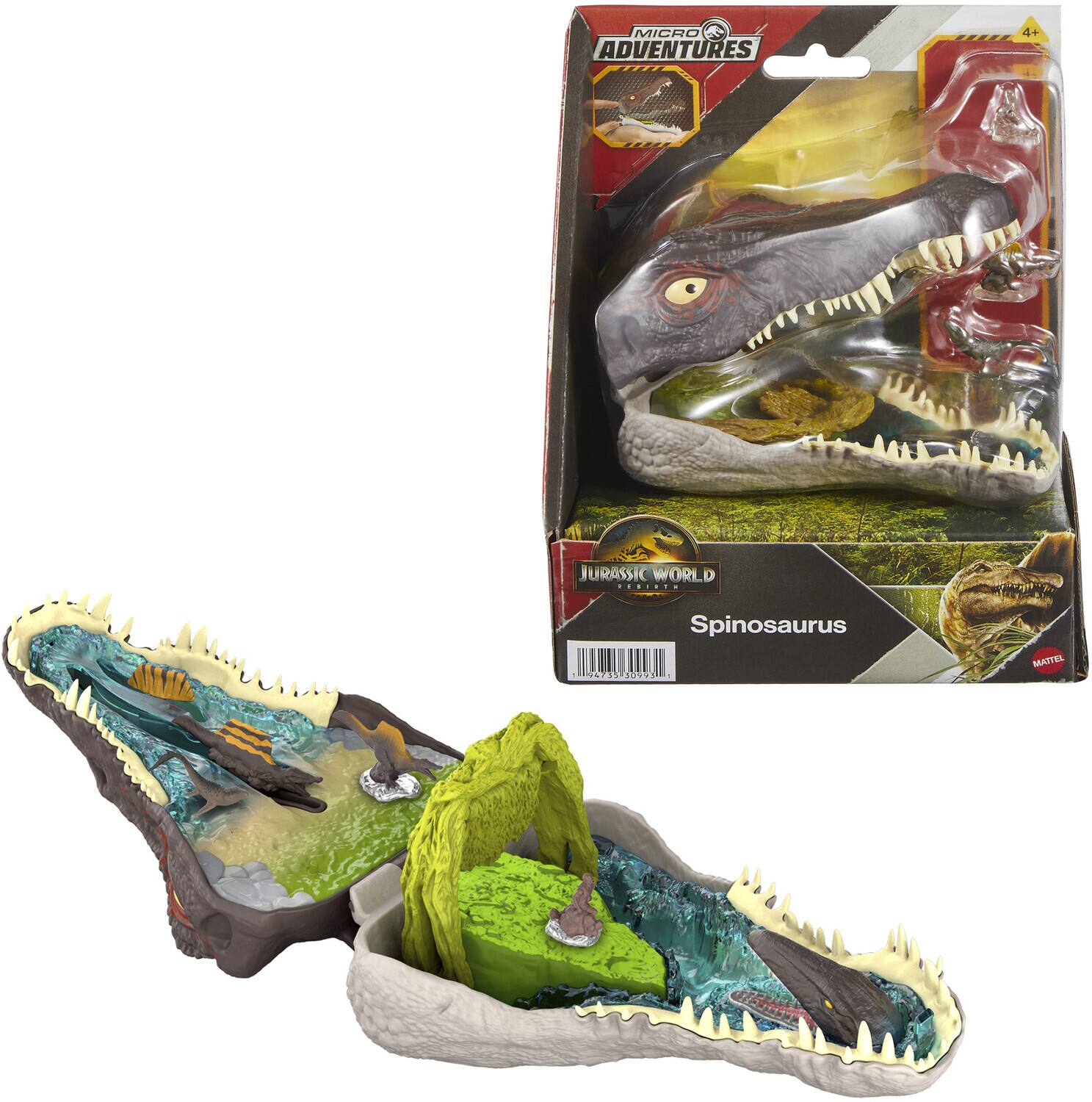 Mattel - Jurassic World: Rebirth Micro Adventures Spinosaurus Playset - Collectibles