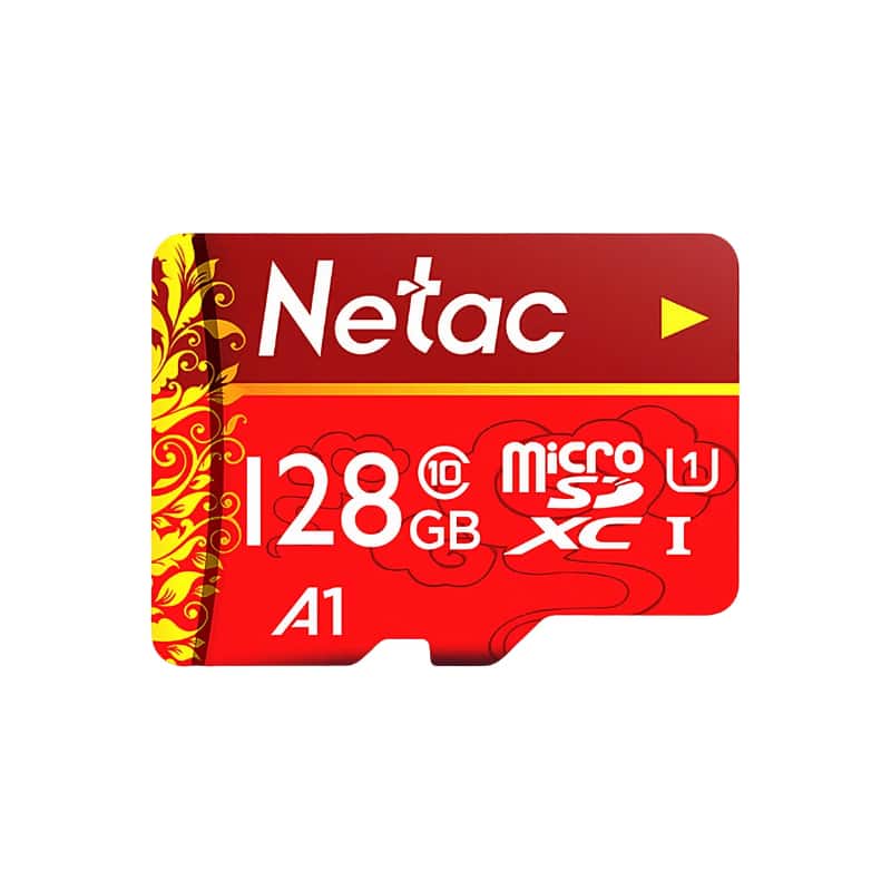 Netac - 128GB microSDXC Memory Card A1 U1 Class 10 for Dashcams, Security Cameras & Mobile Devices