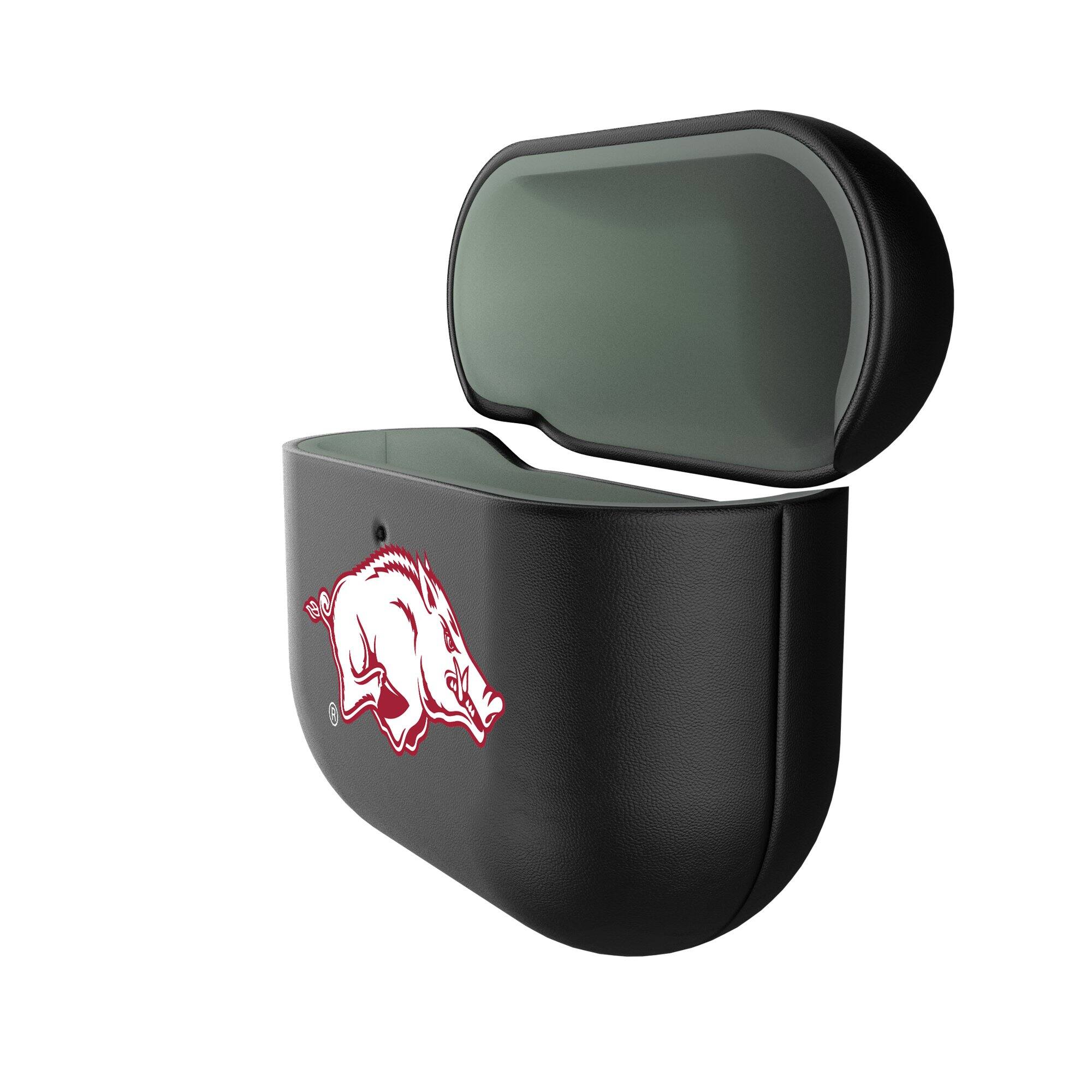 Alt View 1. Keyscaper - Arkansas Razorbacks Arkansas Razorbacks Insignia AirPods 4th Generation Case Cover - No Size - Black.