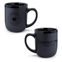 WinCraft - Charlotte FC 17oz. Black on Black Ceramic Mug - Multicolor