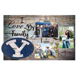 Fan Creations - BYU Cougars 11" x 19" I Love My Family Clip Photo Frame - Multicolor