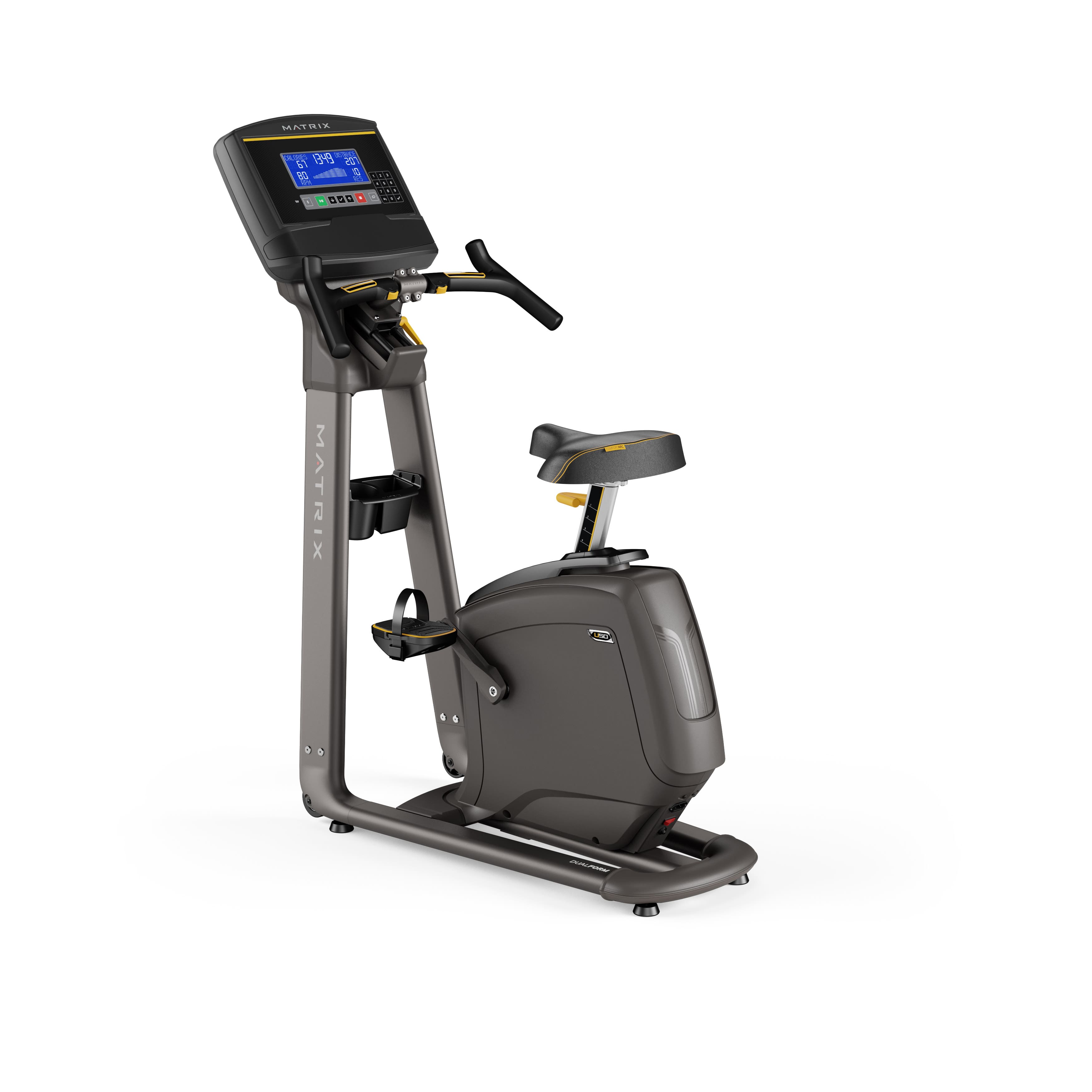 Front. Matrix - U50 Upright Bike with XR console - Black.