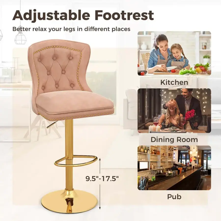 Adjustable Footrest: Better relax your legs in different places. 1E9 Kitchen, Dining Room, Pub.