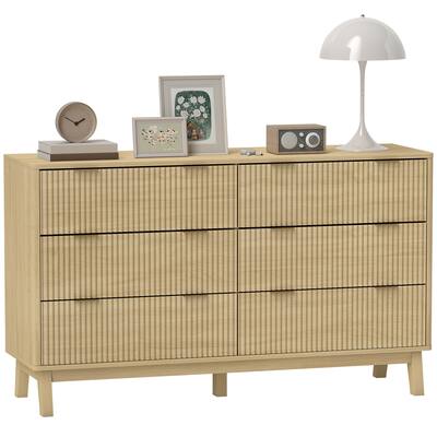 Homcom Drawer Double Dresser for Bedroom, Fluted Chest of Drawers with Gold Finger Pulls and 5 Wood Legs Natural Wood 831-974V80ND - Best Buy Homcom Drawer Double Dresser for Bedroom, Fluted Chest of Drawers with Gold Finger Pulls and 5 Wood Legs Natural Wood 831-974V80ND - Best Buy