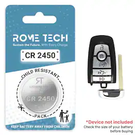 RomeTech - Replacement Battery for Key Fob - Ford F-150 Raptor 2017-2023