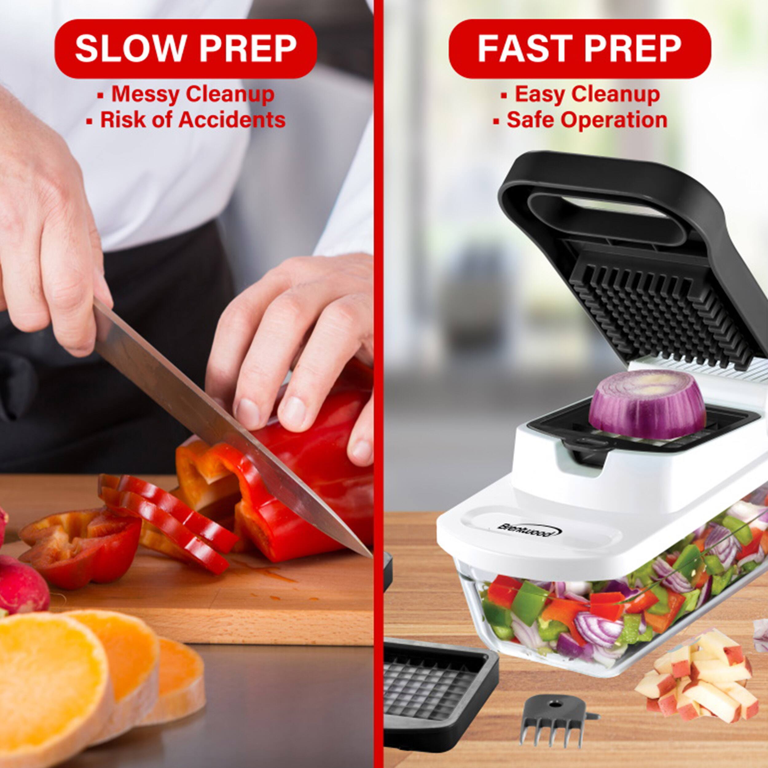 SLOW PREP Messy Cleanup Risk of Accidents FAST PREP Easy Cleanup Safe Operation Besten