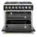 Alt View 2. Forno Appliances - 36 in. Wide 6 Burner Marco 5.36 Cu. Ft. Freestanding Gas Convection Range with Hidden Bake Element - Black.