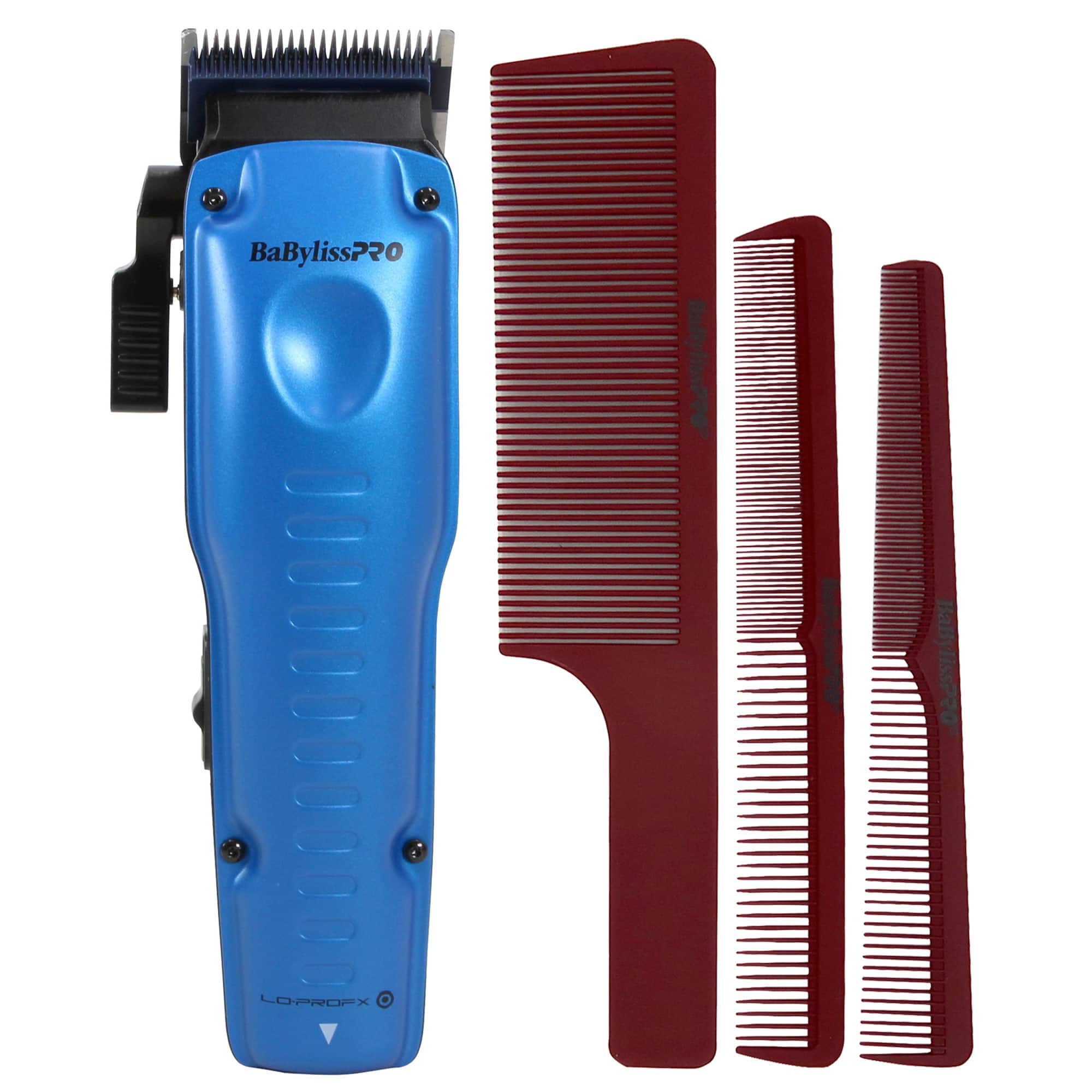 Babyliss - Pro LIMITED EDITION LO-PROFX Cordless Clipper FX829BL and Comb Set - Blue