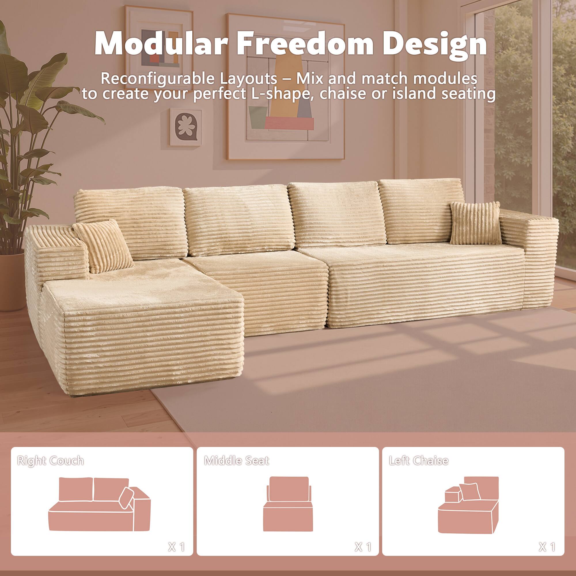 Ovios Modular Sectional Sofa - Thumbnail 5