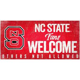 Fan Creations - NC State Wolfpack 6" x 12" Fans Welcome Sign - Multicolor