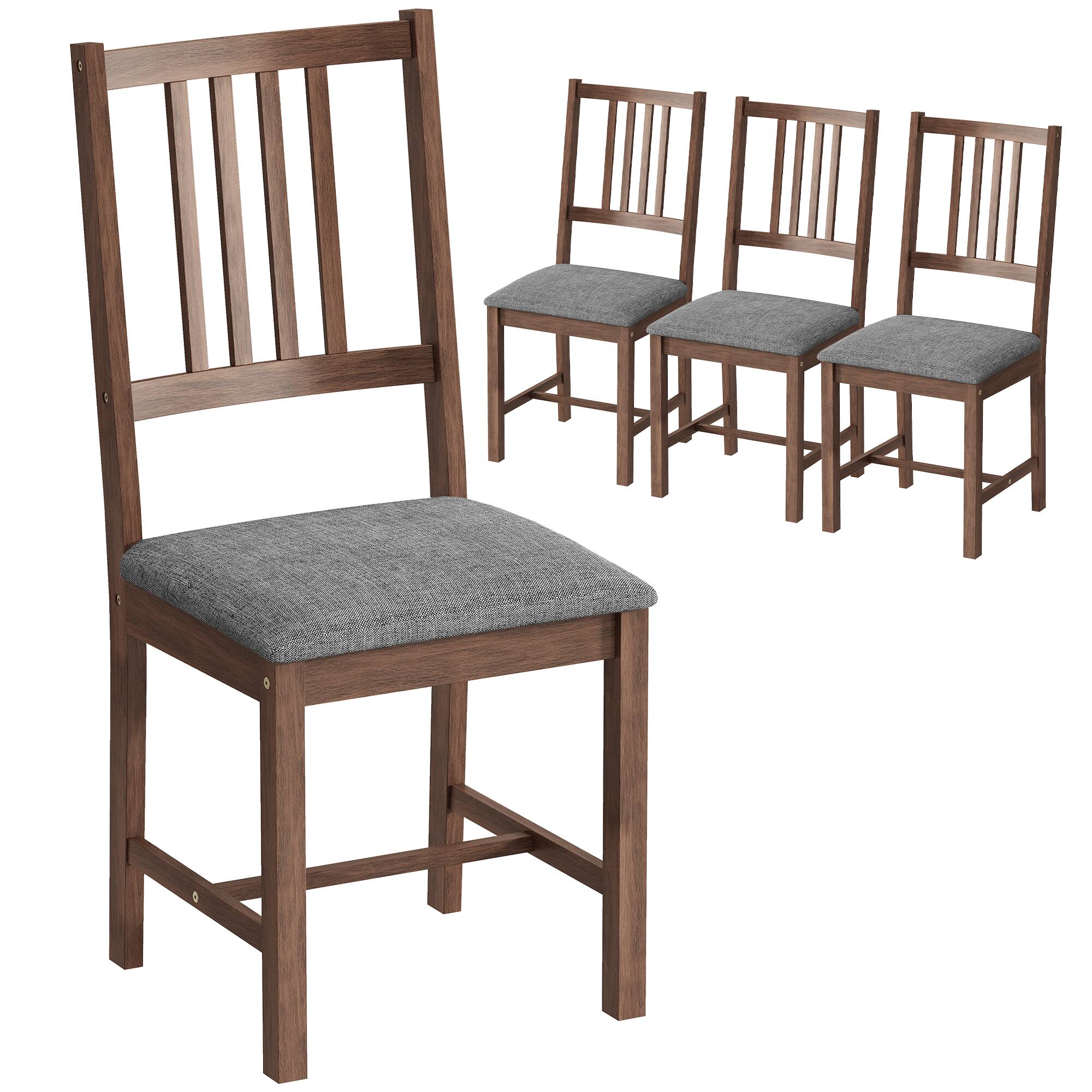 Alt View 1. Homcom - of 4 Dining Chairs - Gray.