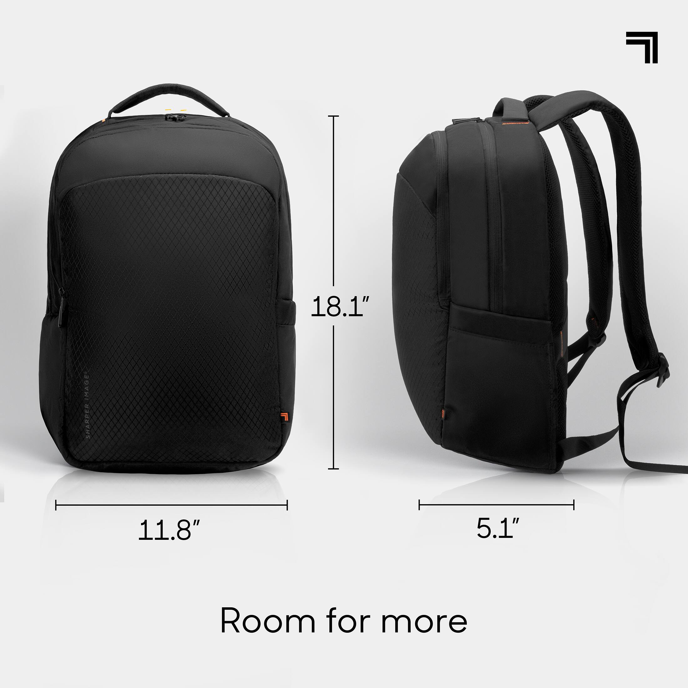 18.1" x 11.8" x 5.1"  
Room for more