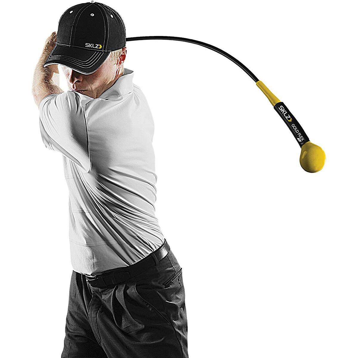 SKLZ - Gold Flex Golf Swing Trainer - 40" - Black/Yellow