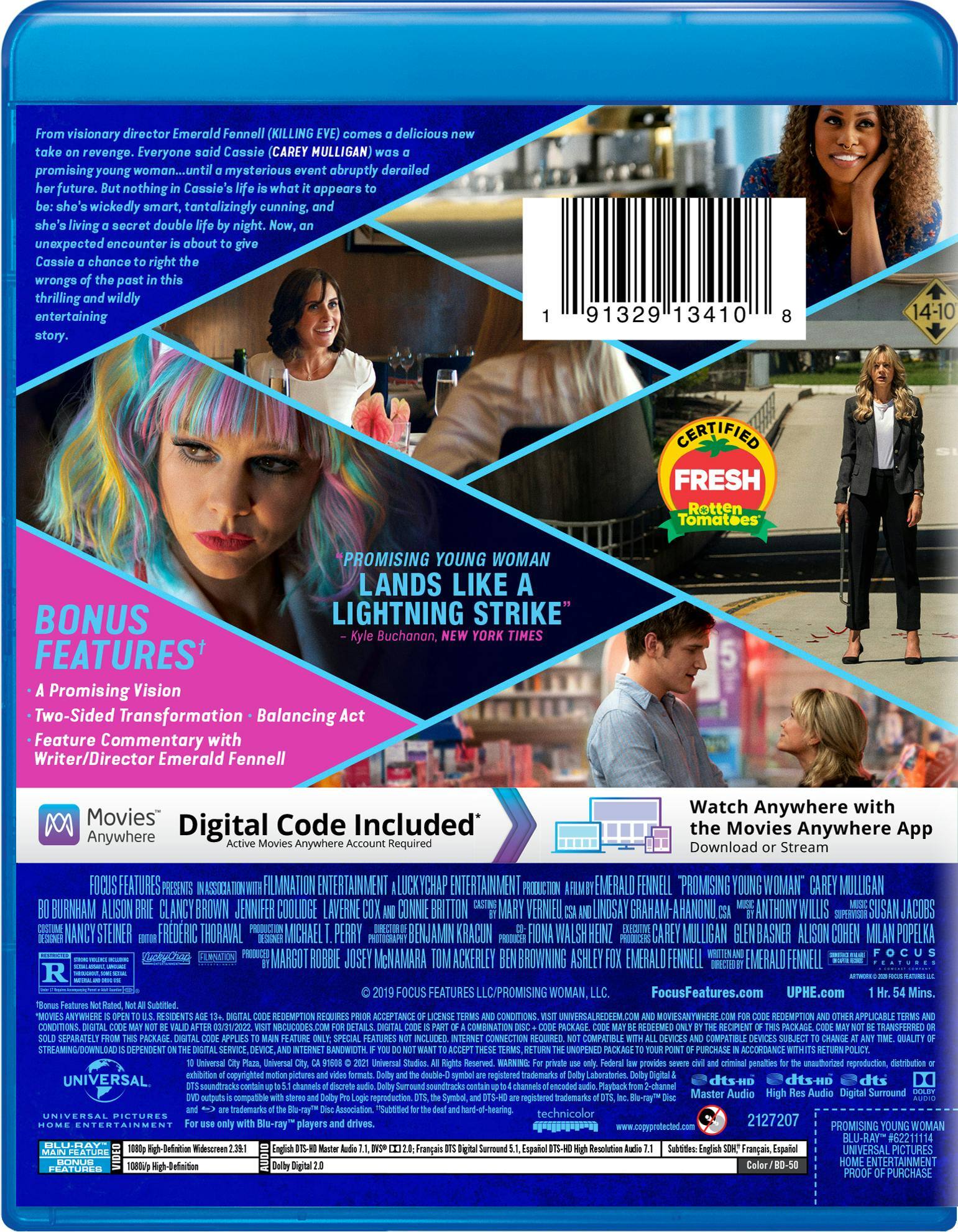 Back. Promising Young Woman (Blu-ray + Digital Copy) [Blu-ray].
