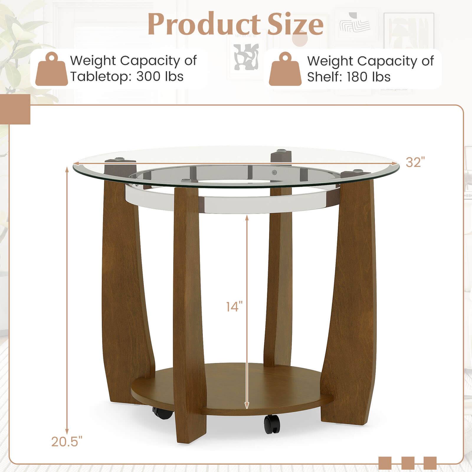 Product Size  
Weight Capacity of Tabletop: 300 lbs  
Weight Capacity of Shelf: 180 lbs  
32"  
14"  
20.5"