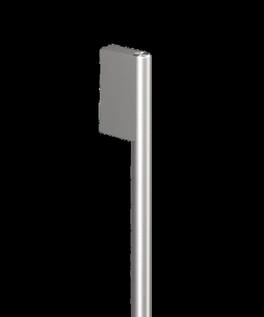 Fisher & Paykel - Round Silver Handle for Integrated French Door Refrigerator Freezer Compatible with F& P RS32A72J1 and RS32A72U1 - Stainless Steel