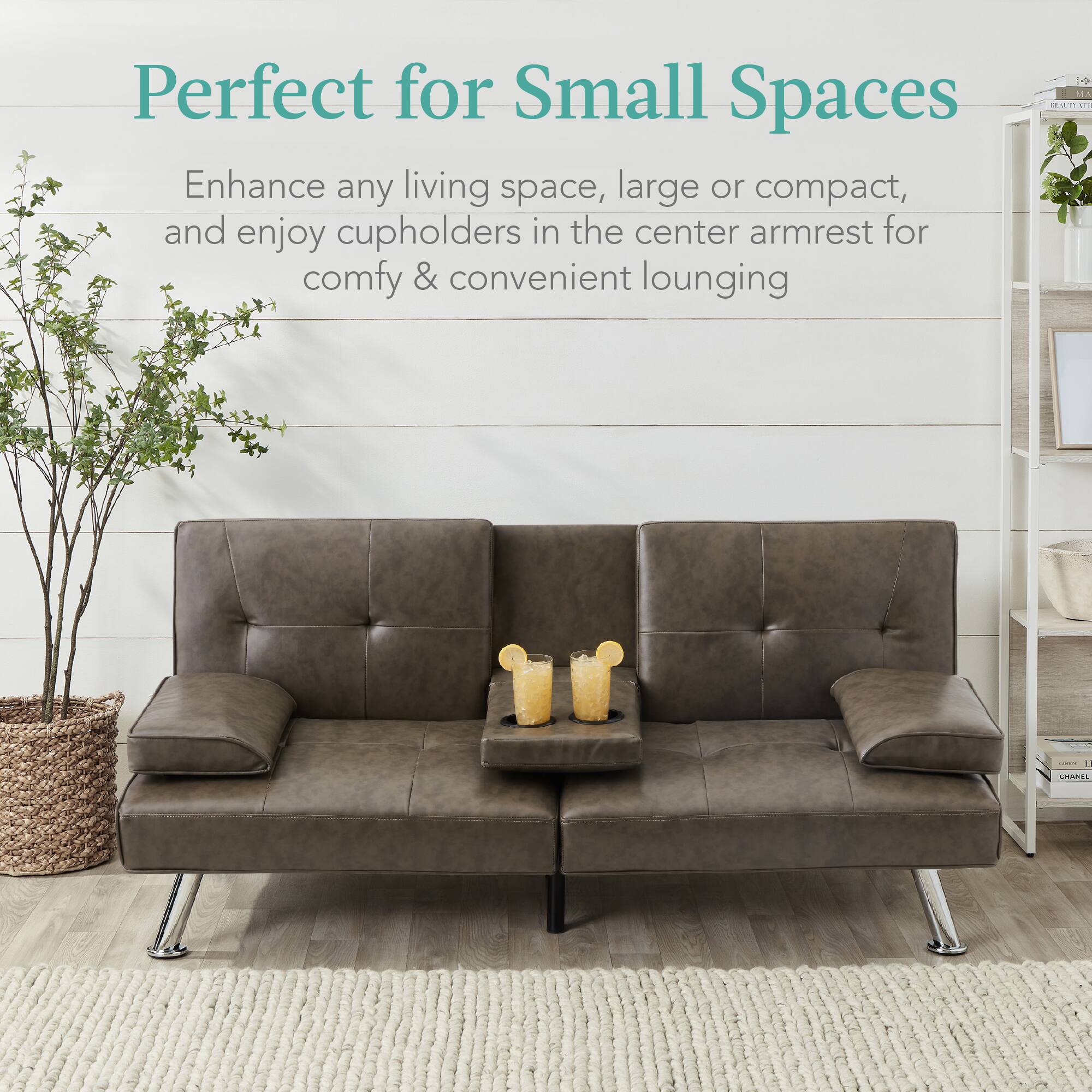 Perfect for Small Spaces

Enhance any living space, large or compact, and enjoy cupholders in the center armrest for comfy & convenient lounging