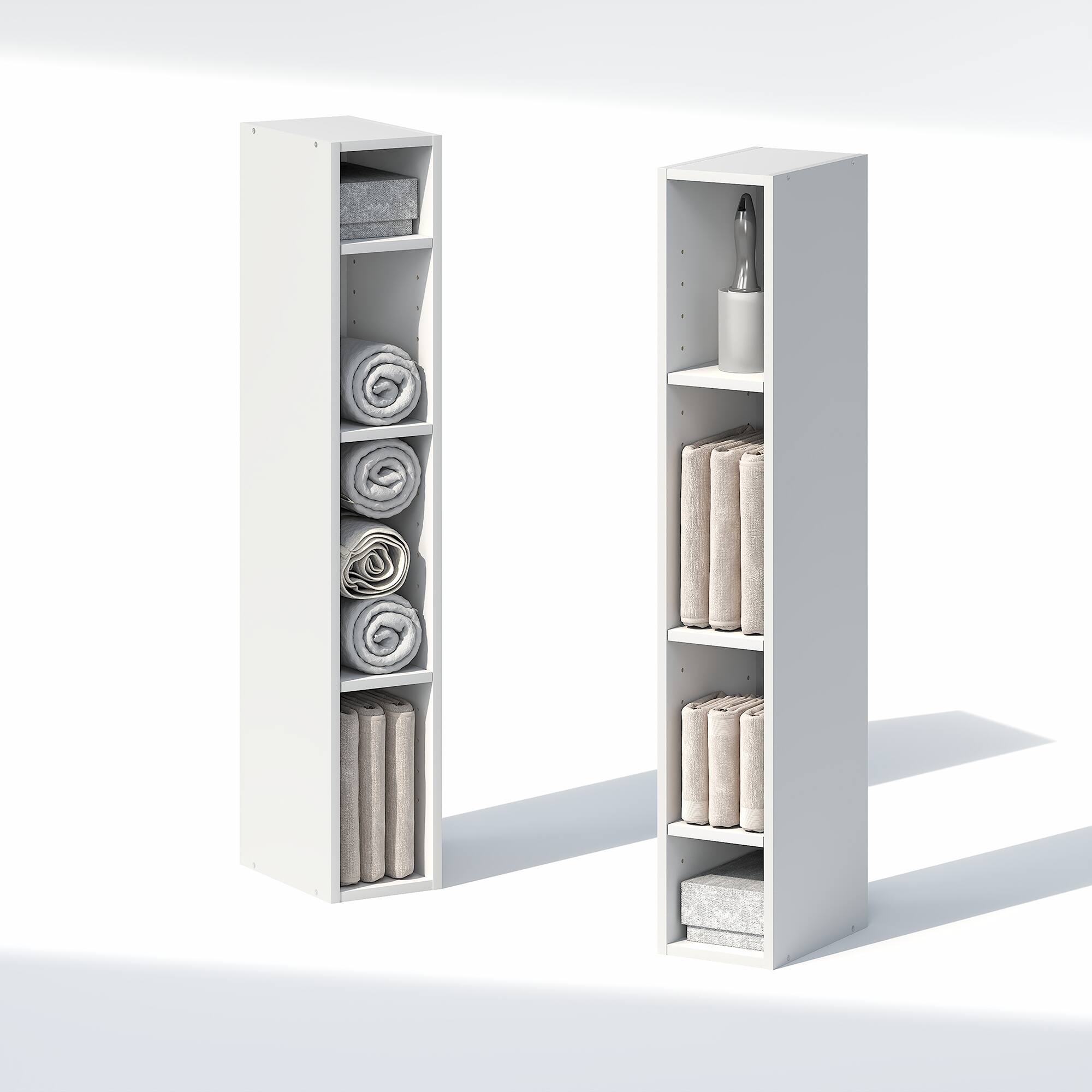 Alt View 8. Furinno - FULDA 8-Tier Closet Organizers and Storage, Adjustable Storage Organizer, Closet Storage, 6-In, for Closet, Bedroom - White.