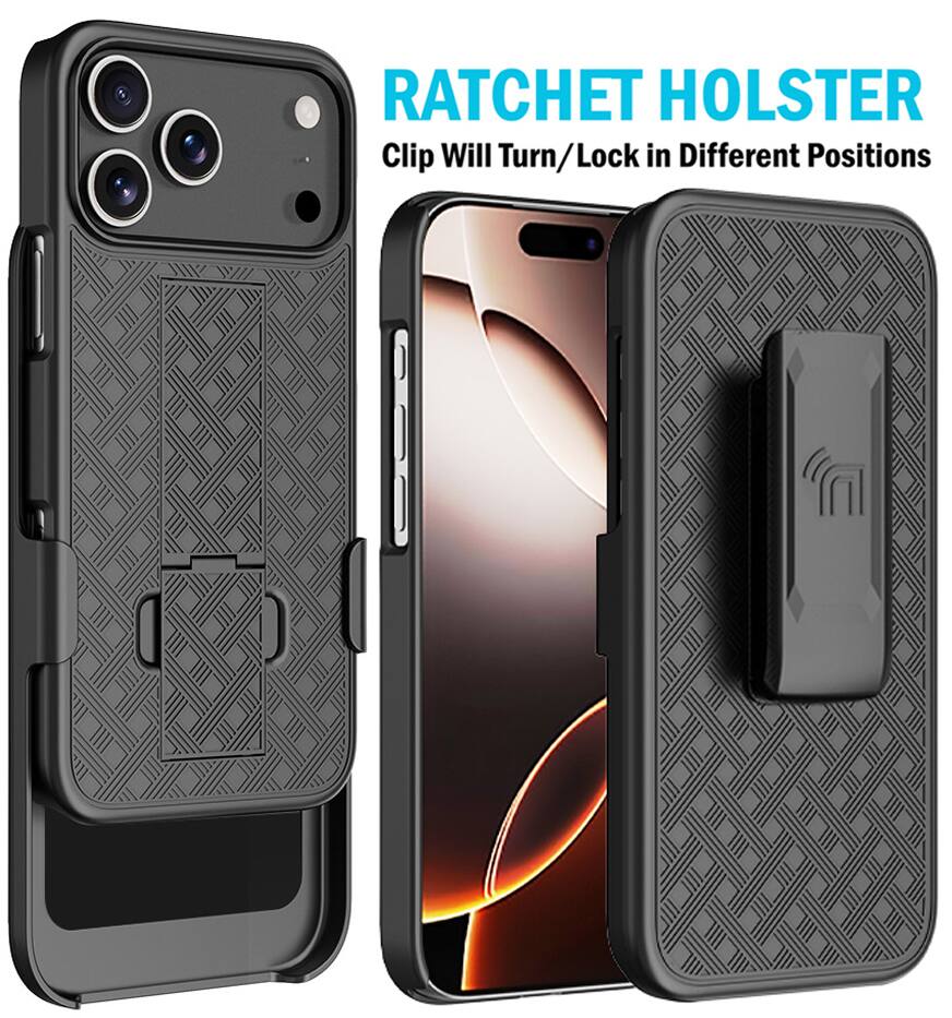 RATCHET HOLSTER  
Clip Will Turn/Lock in Different Positions