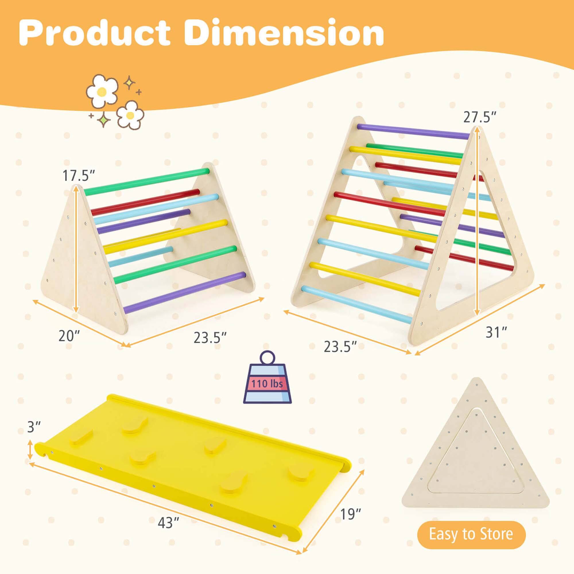 Product Dimension: 27.5", 17.5", 20", 23.5", 23.5", 31", 110 lbs, 3", 43", 19"

Easy to Store