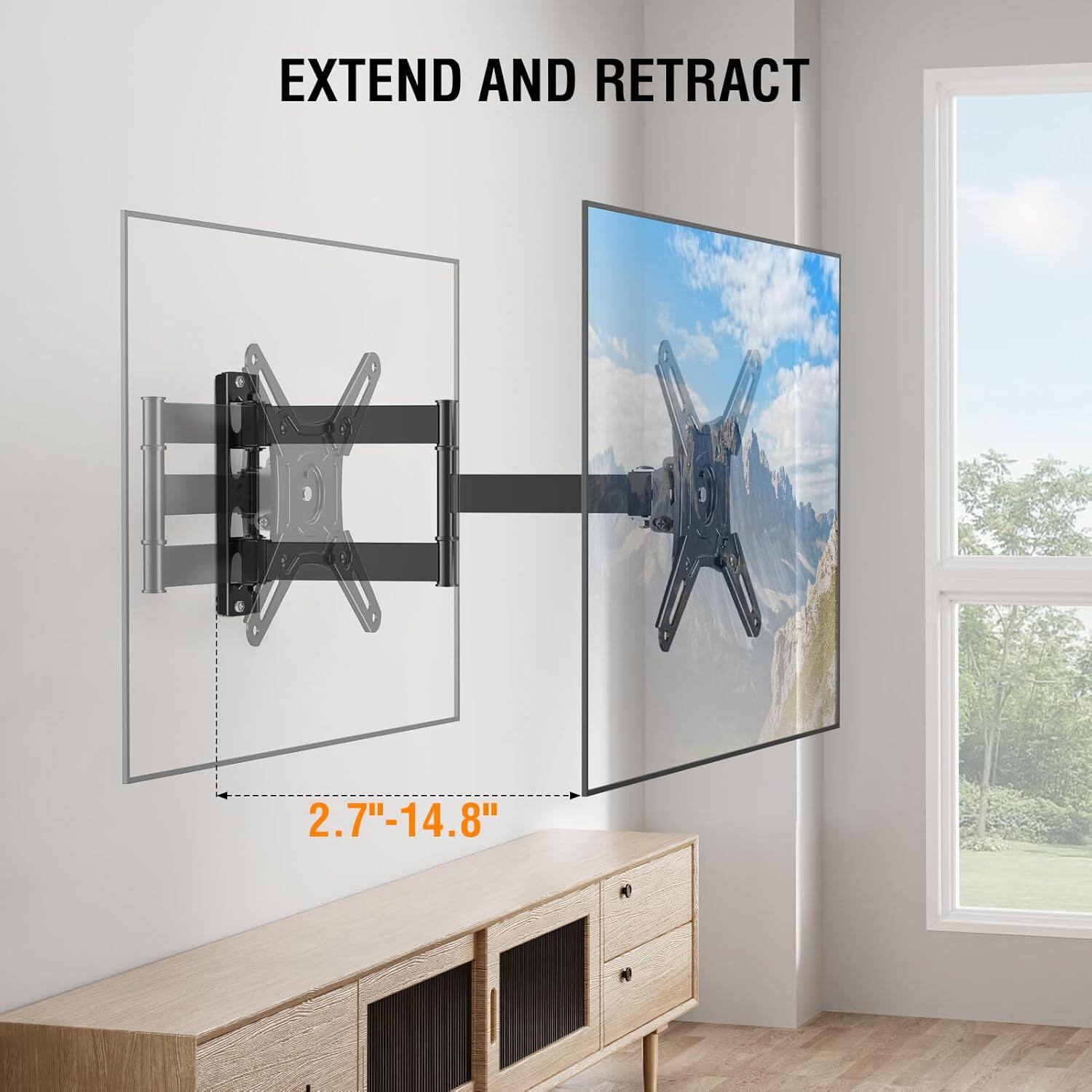 EXTEND AND RETRACT

2.7"-14.8"