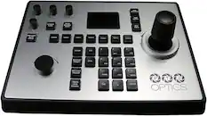 OSD OPEN/CLOSE SPEZO PtO tRS SHUTTLR GAON GAIN OSD ENTER EXPOSURE MODE WHITE BALANCE MODE OSD BACK HEARTFAR OCUS ONE PUSH AUTO FOCUS CAM ID CAM 1 CAM CAM 3 CAM 4 CAM CAM 6 R TELE SETUP BACKLIGHT ON/OFF SET CALL 1 4 GHI 2 ABC 5 JKL 3 DEF 6 MNO DOWN ONE PUSH TRIGGER FOCUS LOCK UNLOCK 7 PQRS ESC 8 TUV 0 9 WXYZ ENTER P T Z OPTICS