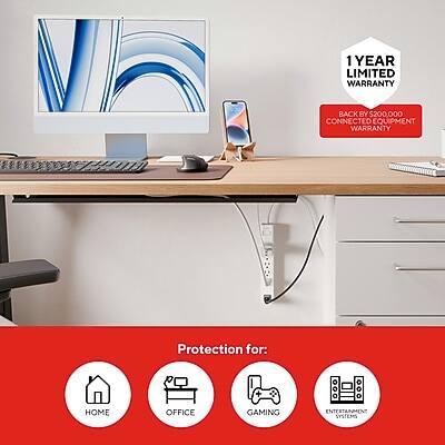 1 YEAR LIMITED WARRANTY BACKED BY $200,000 CONNECTED EQUIPMENT WARRANTY

Protection for:
- HOME
- OFFICE
- GAMING
- ENTERTAINMENT SYSTEMS