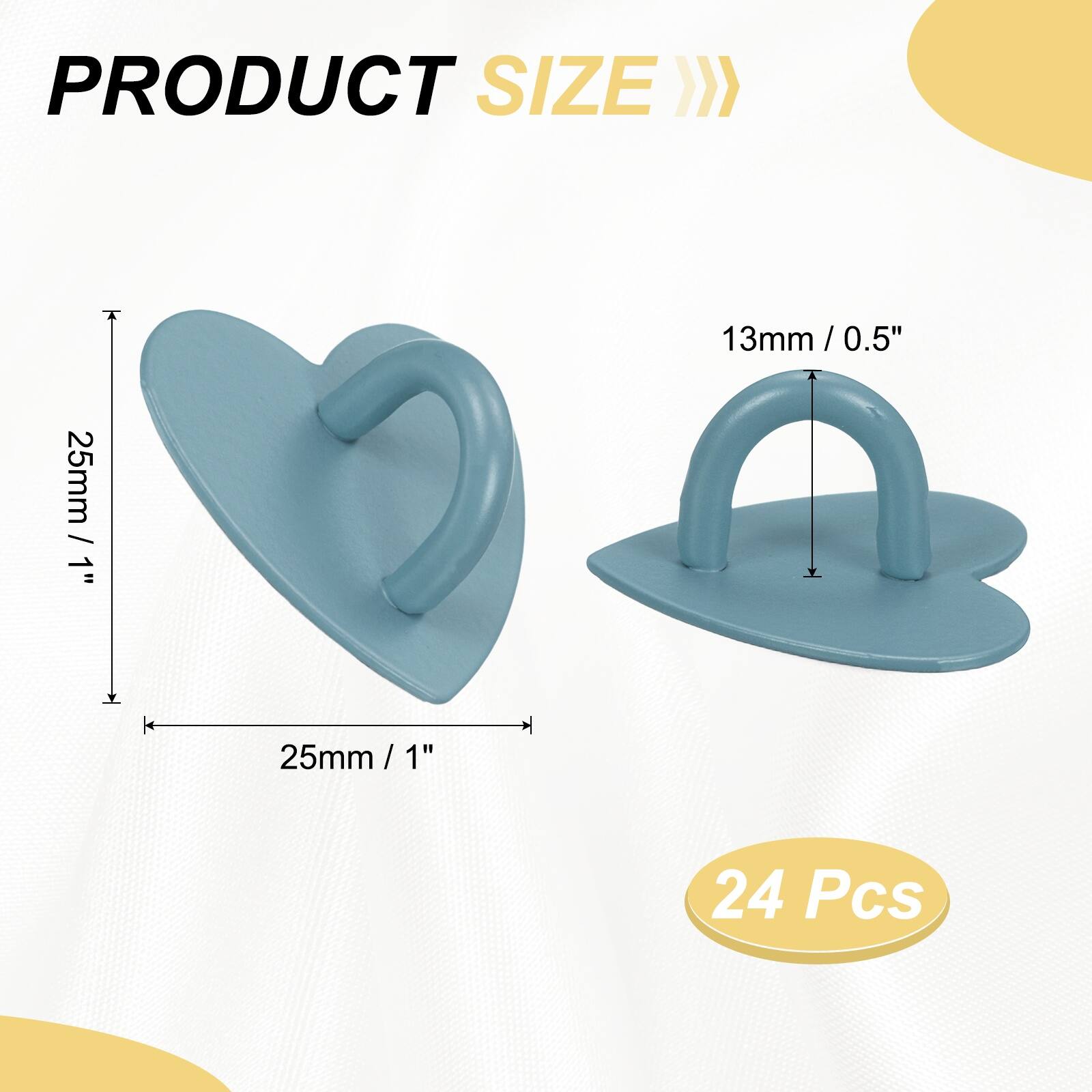 PRODUCT SIZE >> 13mm / 0.5" / 0.5"  
25mm / 1"  
25mm / 1" / 1"  
24 Pcs