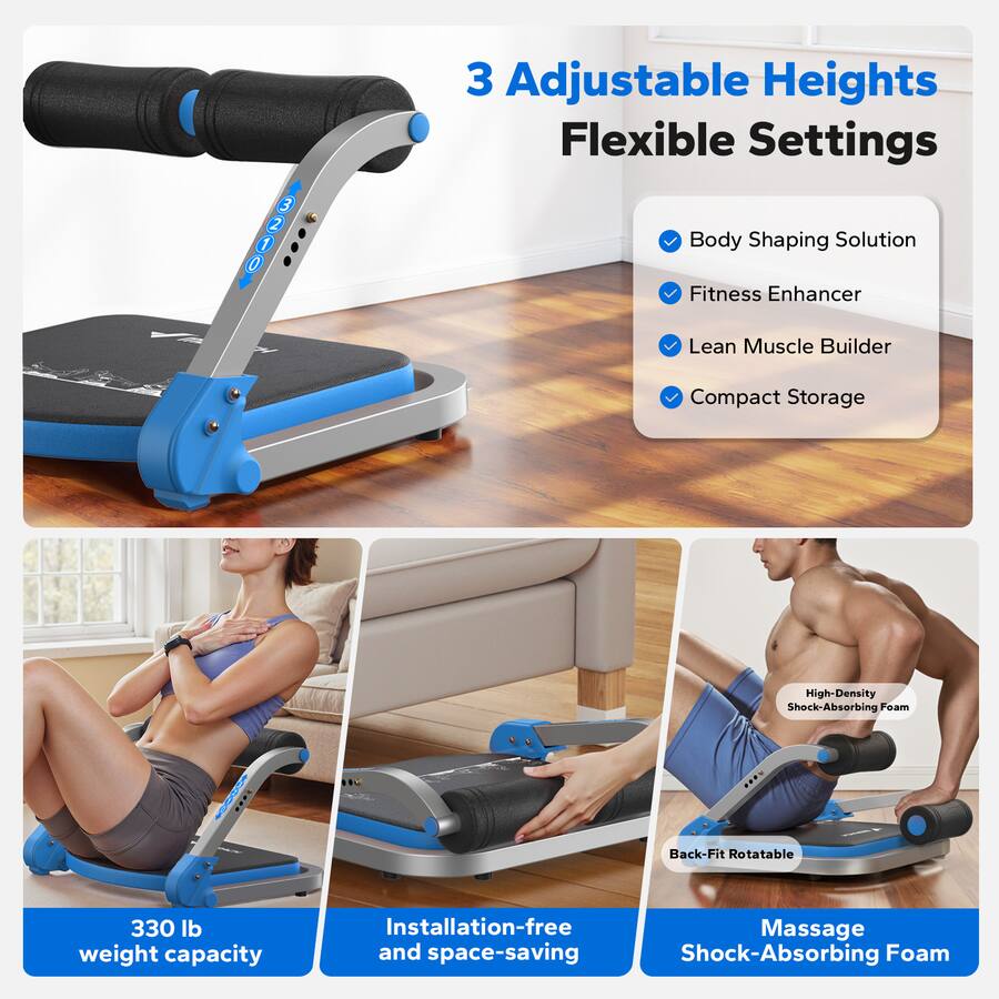 Merach Crunch Machine MERACH Ab Crunch Machine Automatic Rebound for Home Gym Adjustable Sit ...