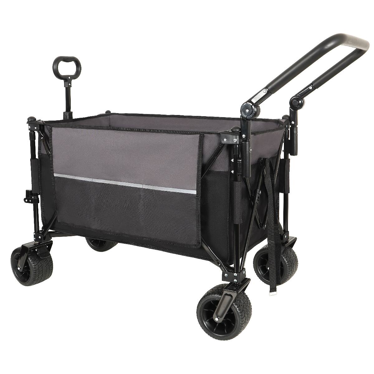 Alt View 7. Loheer - Loheer Heavy Duty Folding Wagon with Adjustable Push Pull Handles and All Terrain Wheels.