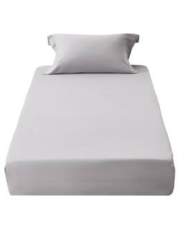 VEVOR - Fitted Sheet,1 Set of 2 Pieces, Twin Size Elastic Fitted Sheet with High-Quality Microfiber, Wear-Resistant & Breathable - Light Gray