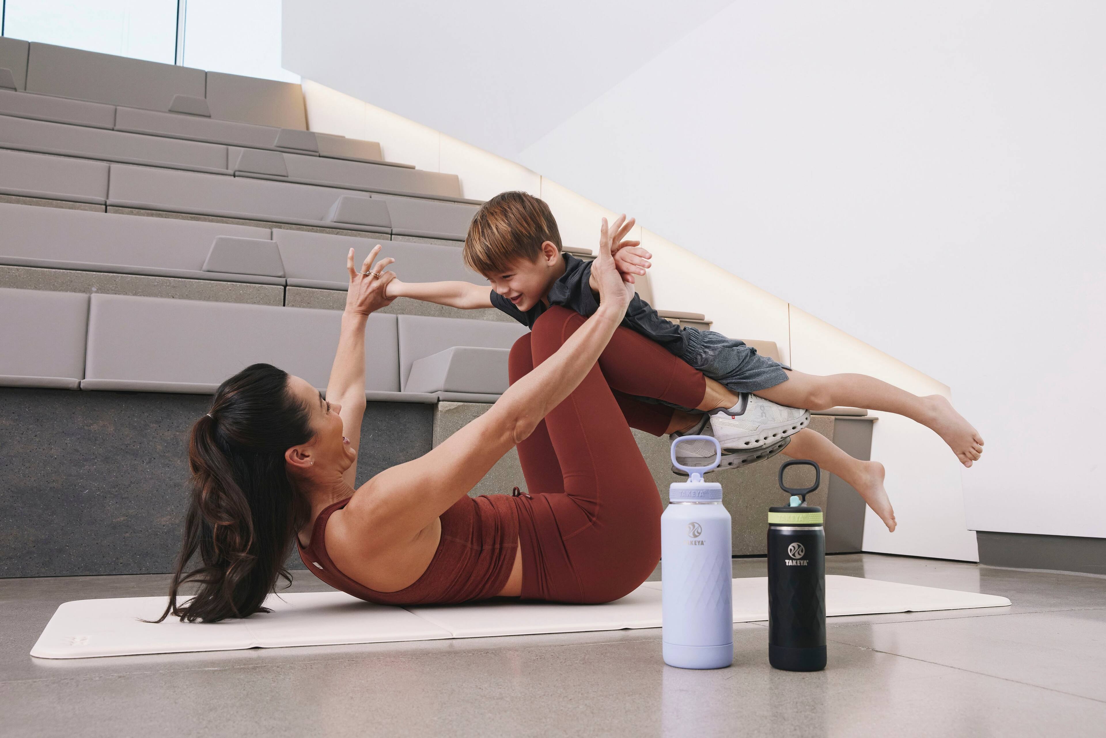 The text on the image is "Yoga Kids Take It."