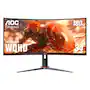 AOC - CU34G2XP 34" VA Curved Gaming Monitor, WQHD (3440x1440), 180Hz, 1ms, Freesync, HDR 400 - Black/Silver/Red