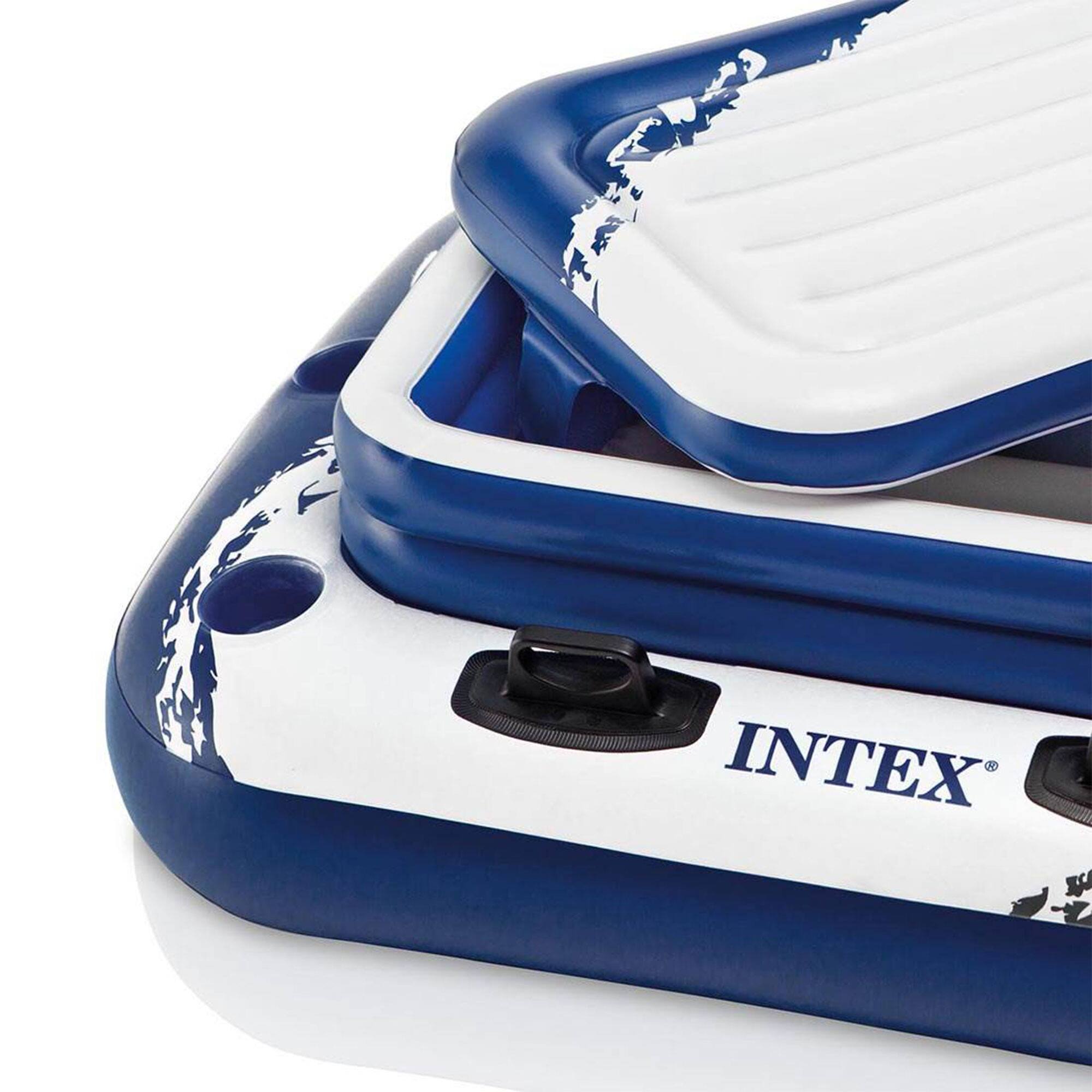 Alt View 7. Intex - Intex River Run II Inflatable 2 Person Floating Lounge & Mega Chill Drink Cooler - Multicolored.